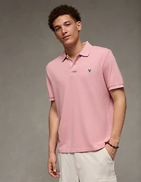 AE Pop Logo Standard Fit Pique Polo Shirt