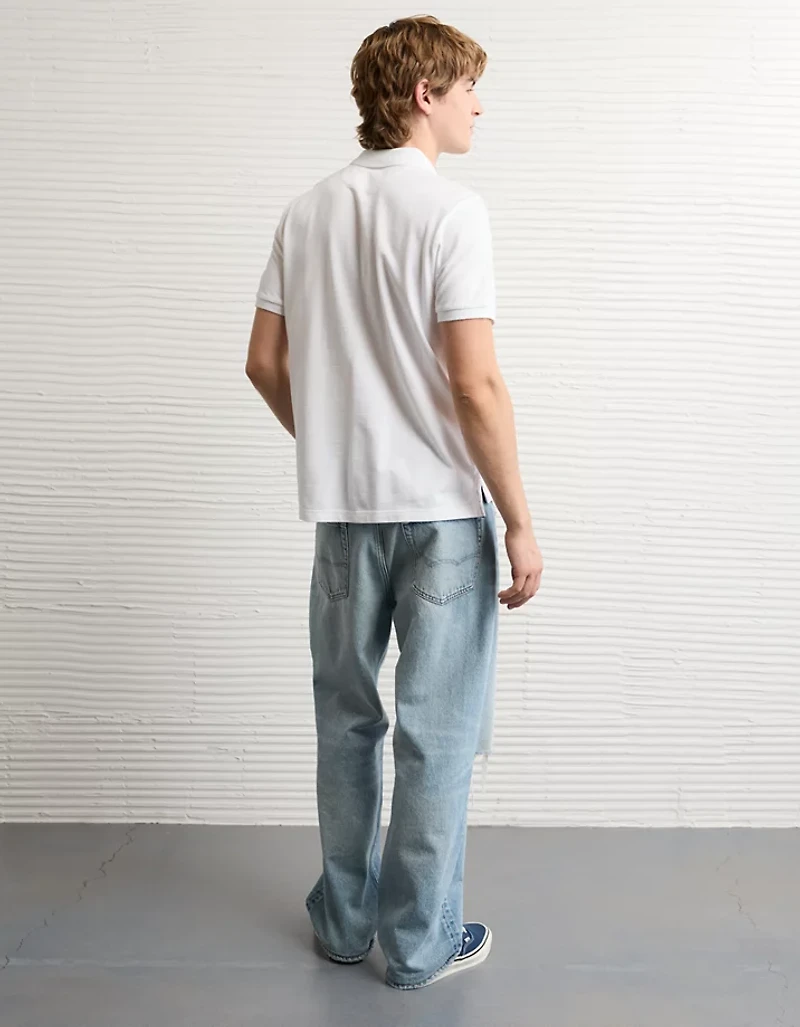 Polo piqué standard à logo AE