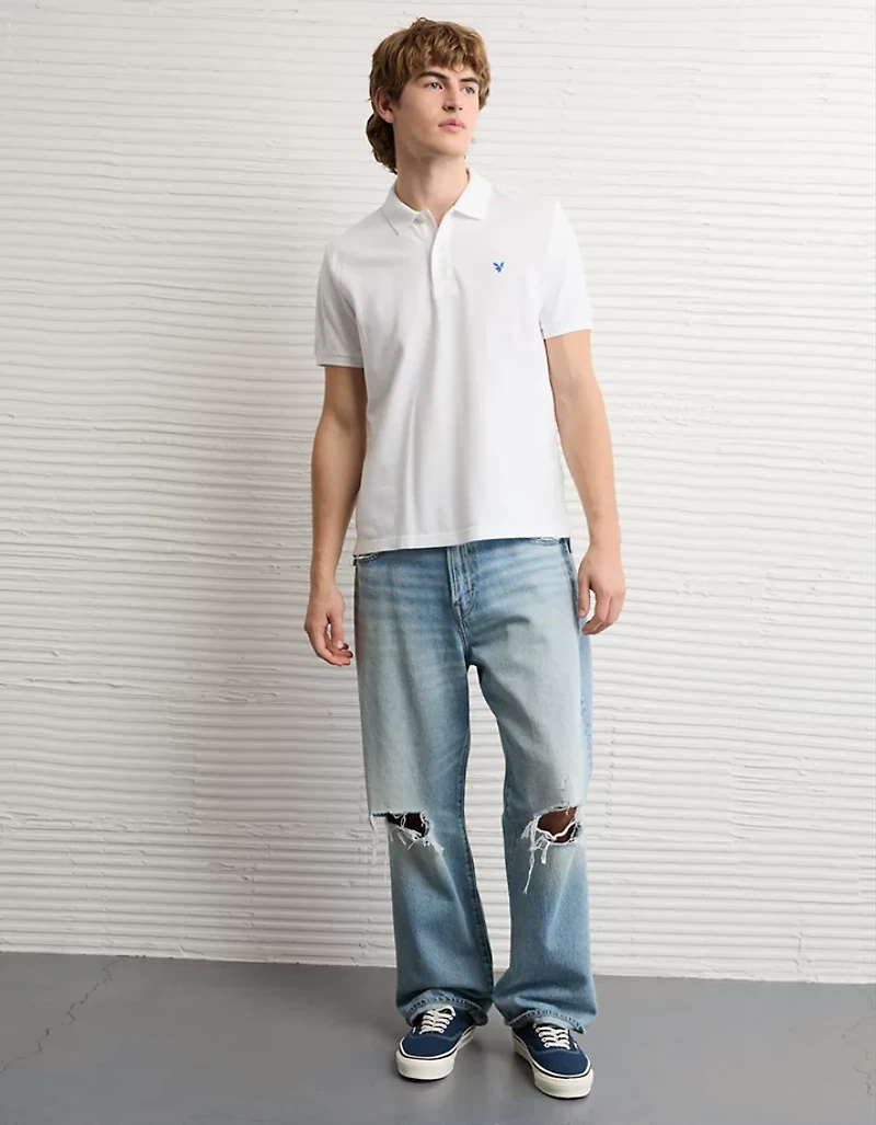 Polo piqué standard à logo AE