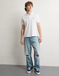 Polo piqué standard à logo AE