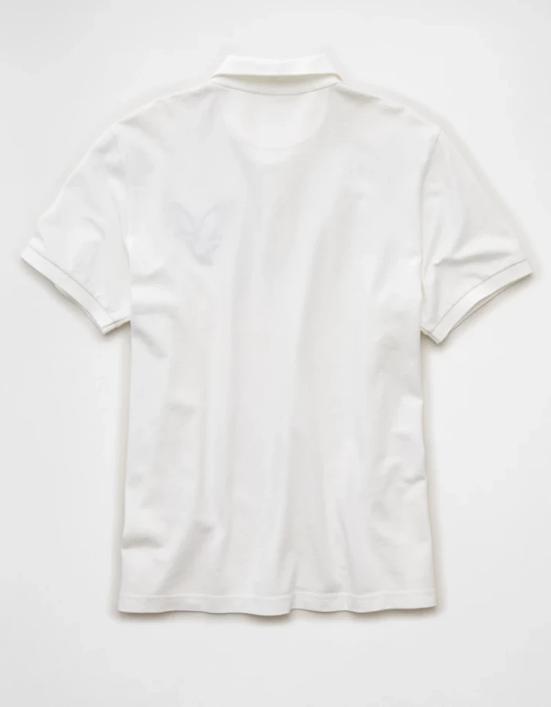 AE Exploded Logo Standard Fit Pique Polo Shirt