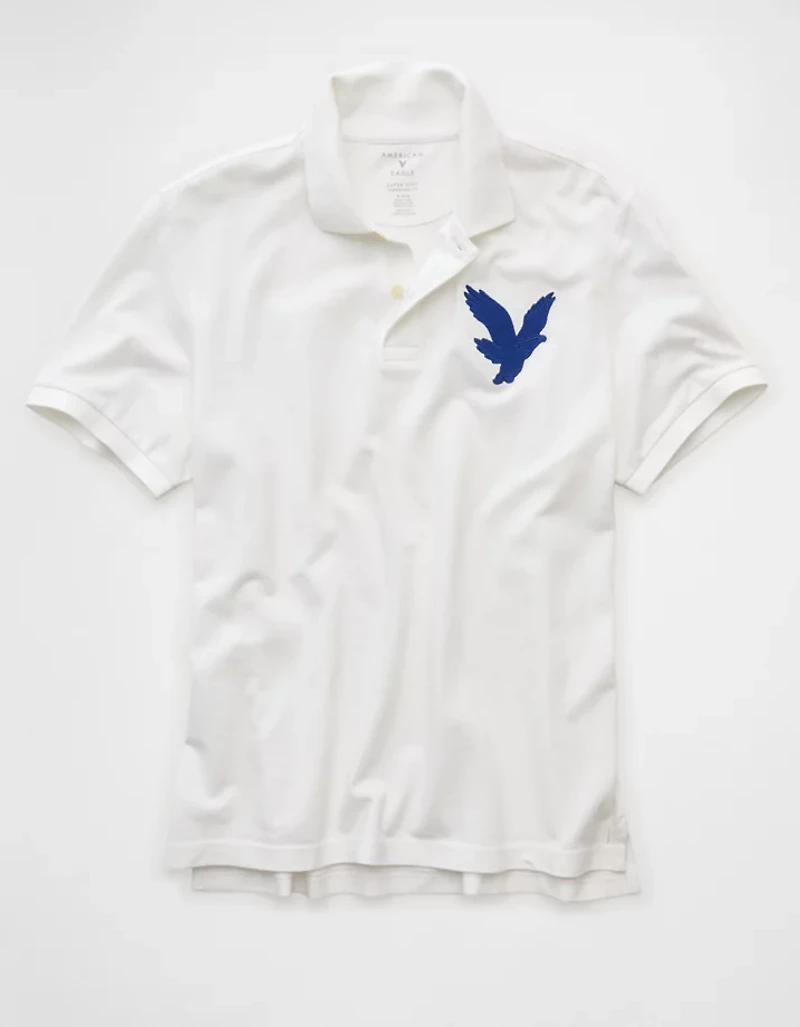 AE Exploded Logo Standard Fit Pique Polo Shirt