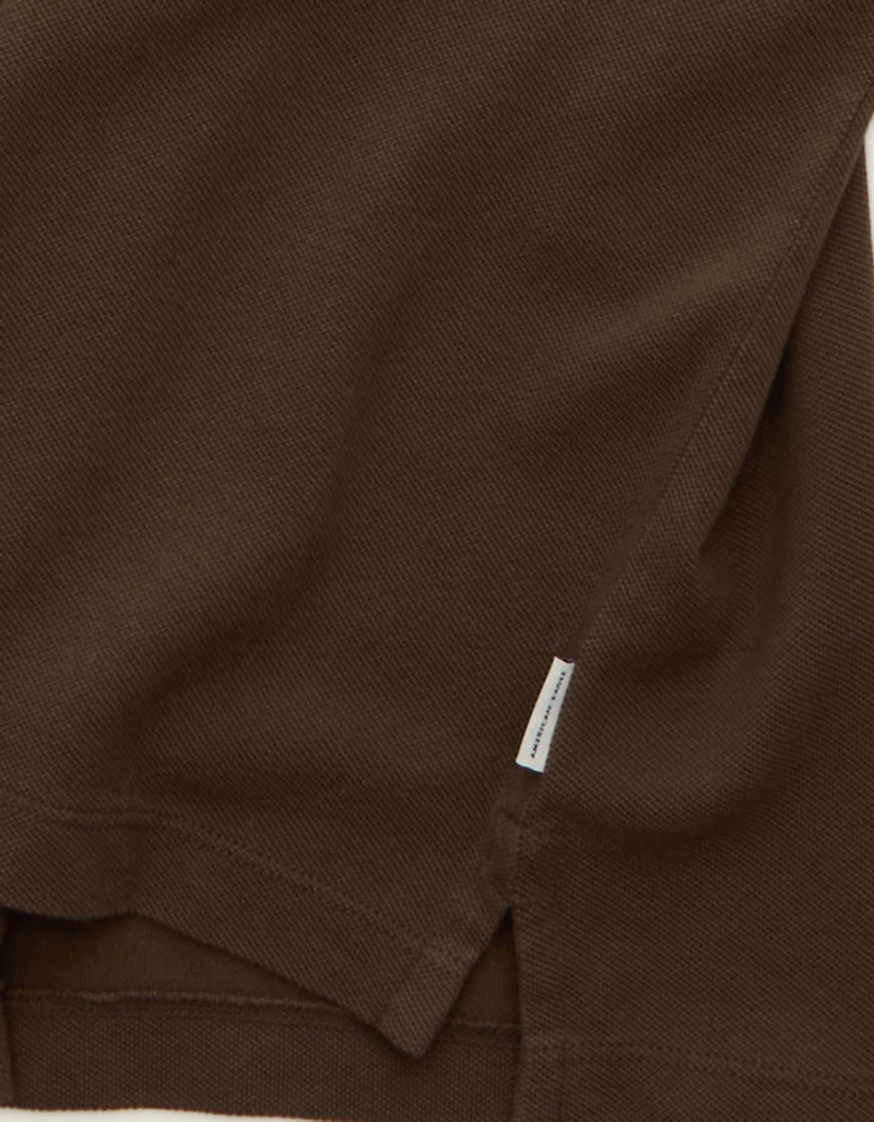 AE Boxy Fit Pique Polo Shirt
