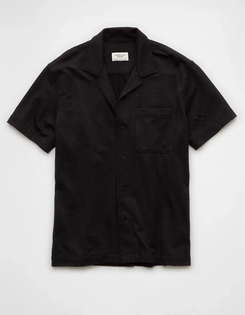 AE Seersucker Button-Up Camp Shirt