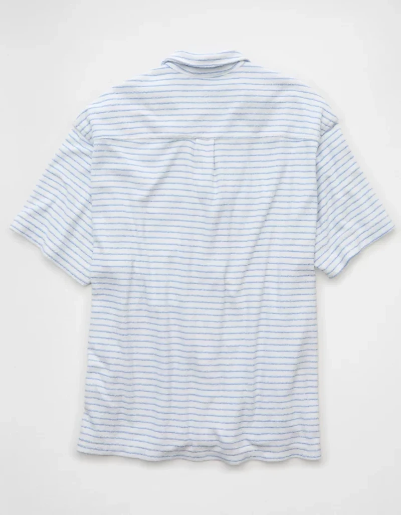 Chemise rayée en tissu éponge AE