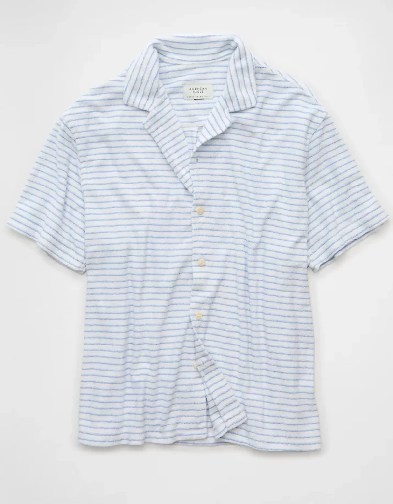 Chemise rayée en tissu éponge AE