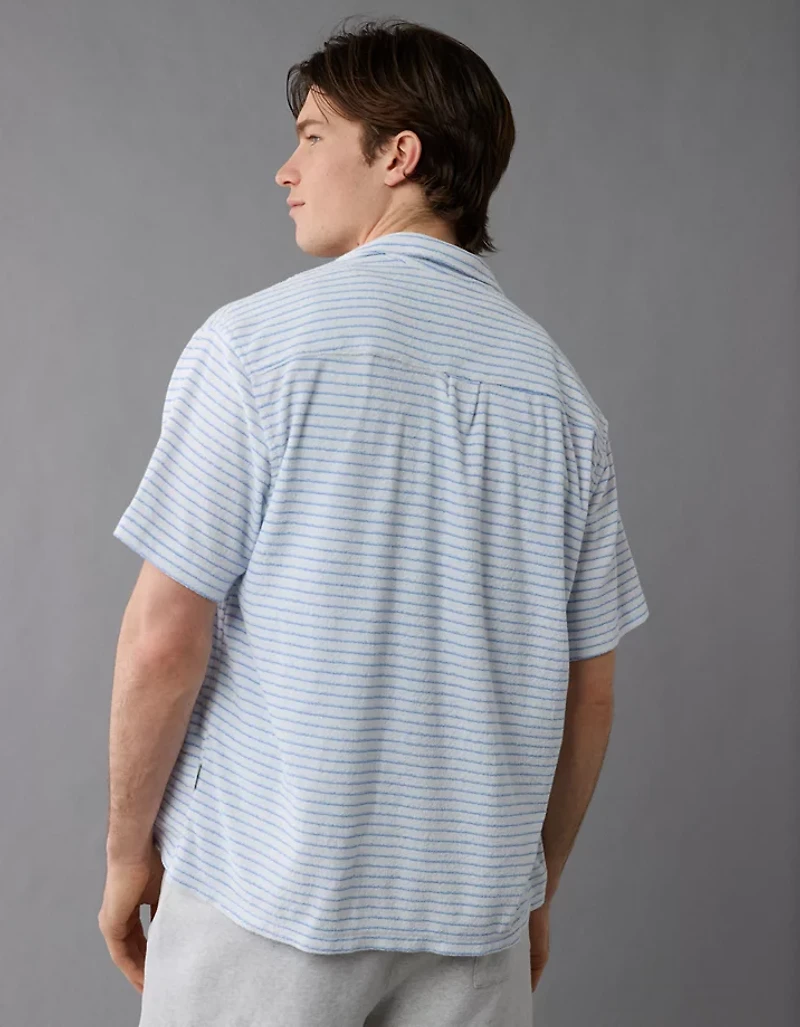 Chemise rayée en tissu éponge AE