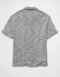 AE Textured Button-Up Camp Shirt