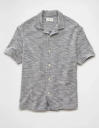 AE Textured Button-Up Camp Shirt