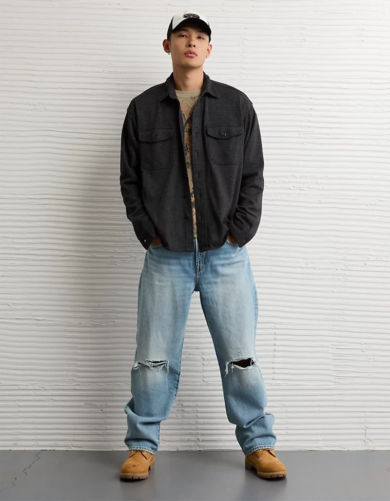 AE Twill Button-Up Shirt