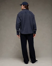 Chemise en tricot boutonnée sergé AE