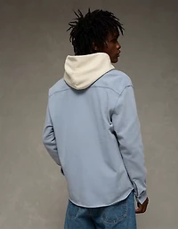 AE Relaxed Fit Pique Button-Up Shirt