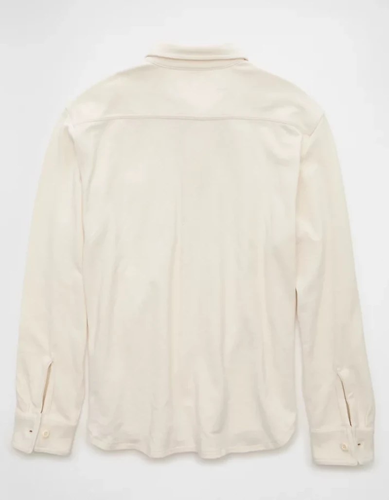 AE Relaxed Fit Pique Button-Up Shirt