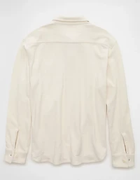 AE Relaxed Fit Pique Button-Up Shirt