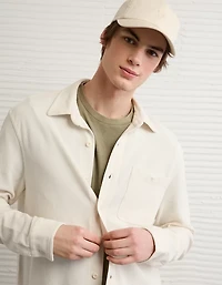 AE Relaxed Fit Pique Button-Up Shirt