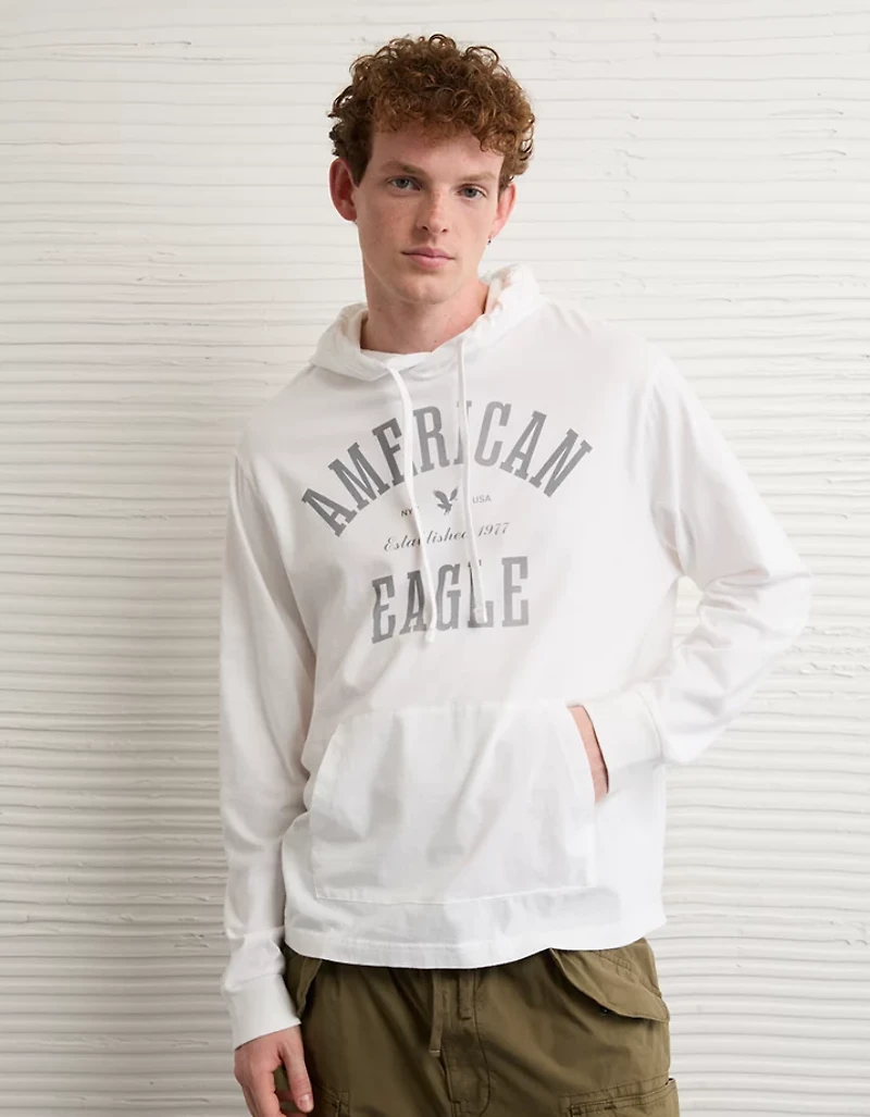 T-shirt à capuchon image avec logo et icône léger AE