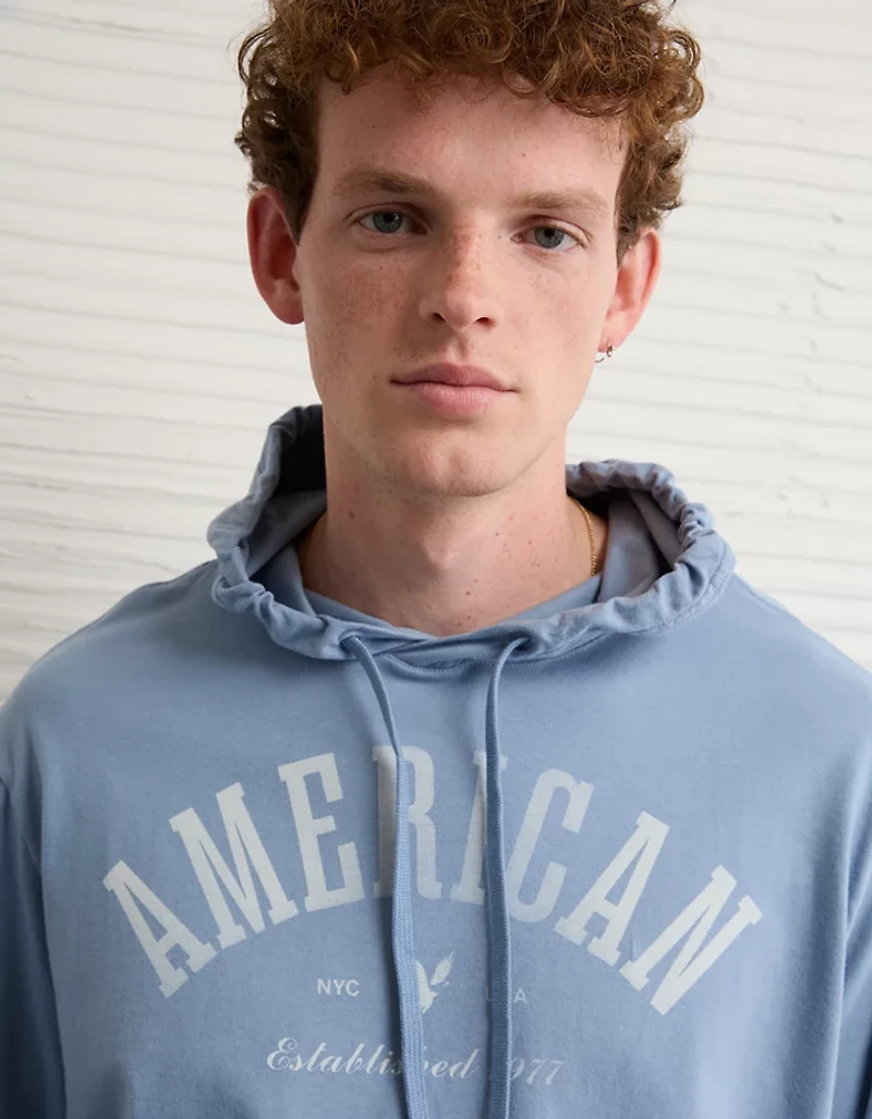 AE Lightweight Icon Logo Graphic Hoodie T-Shirt