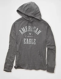 AE Standard Fit Lightweight Logo Graphic Hoodie T-Shirt