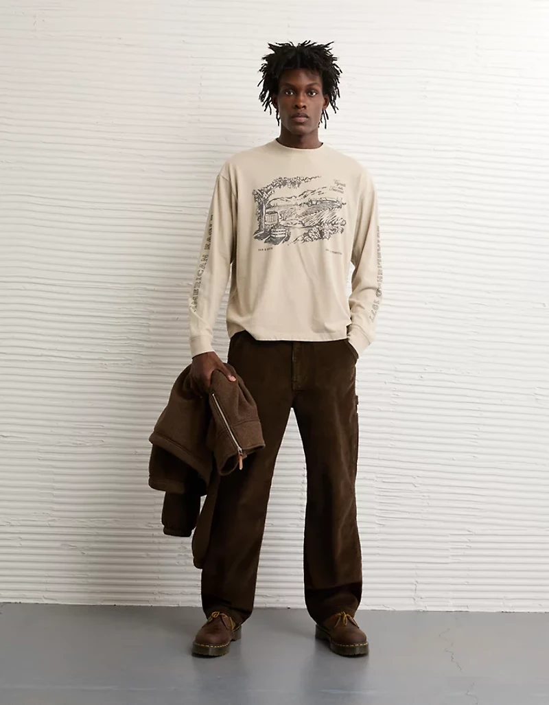 AE Boxy Long Sleeve Graphic T-Shirt