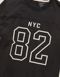AE Relaxed Fit Long-Sleeve Varsity Graphic T-Shirt