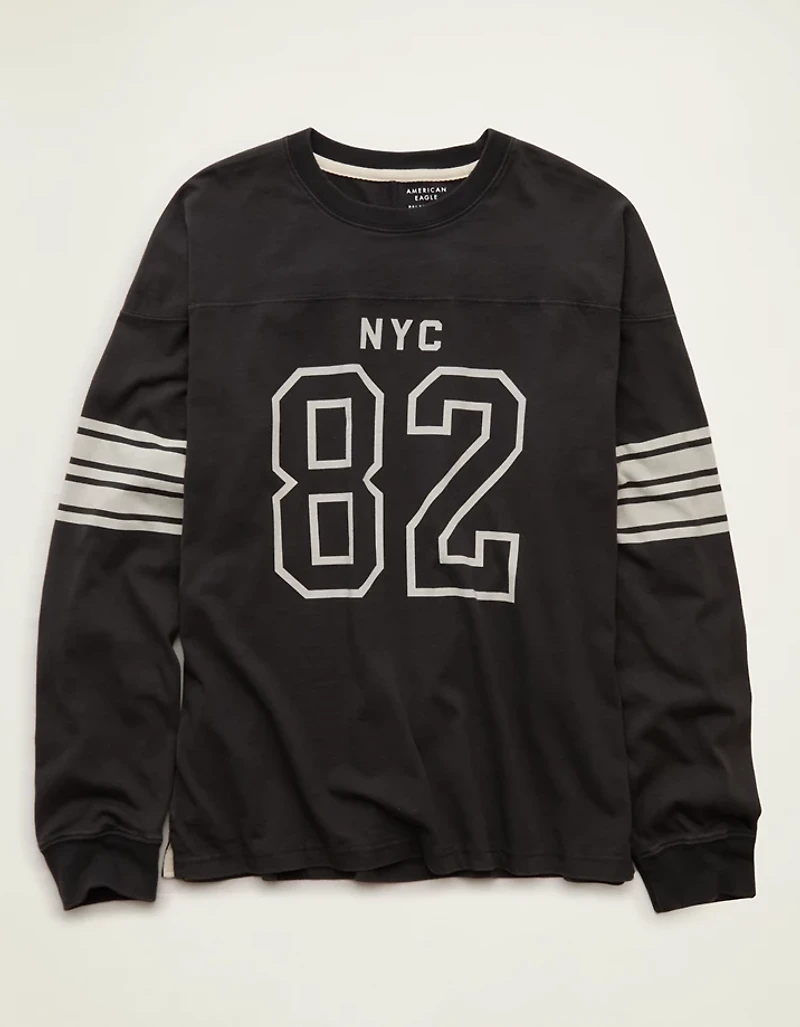 AE Relaxed Fit Long-Sleeve Varsity Graphic T-Shirt
