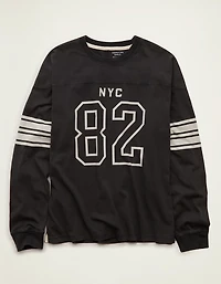 AE Relaxed Fit Long-Sleeve Varsity Graphic T-Shirt
