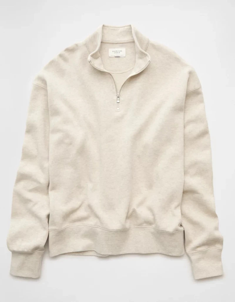 Chandail en molleton à glissière un quart AE
