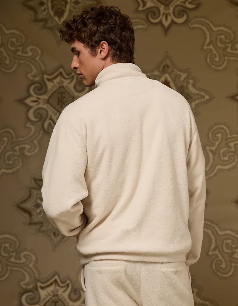 Chandail à glissière un quart en tissu-laine AE x Tru Kolors