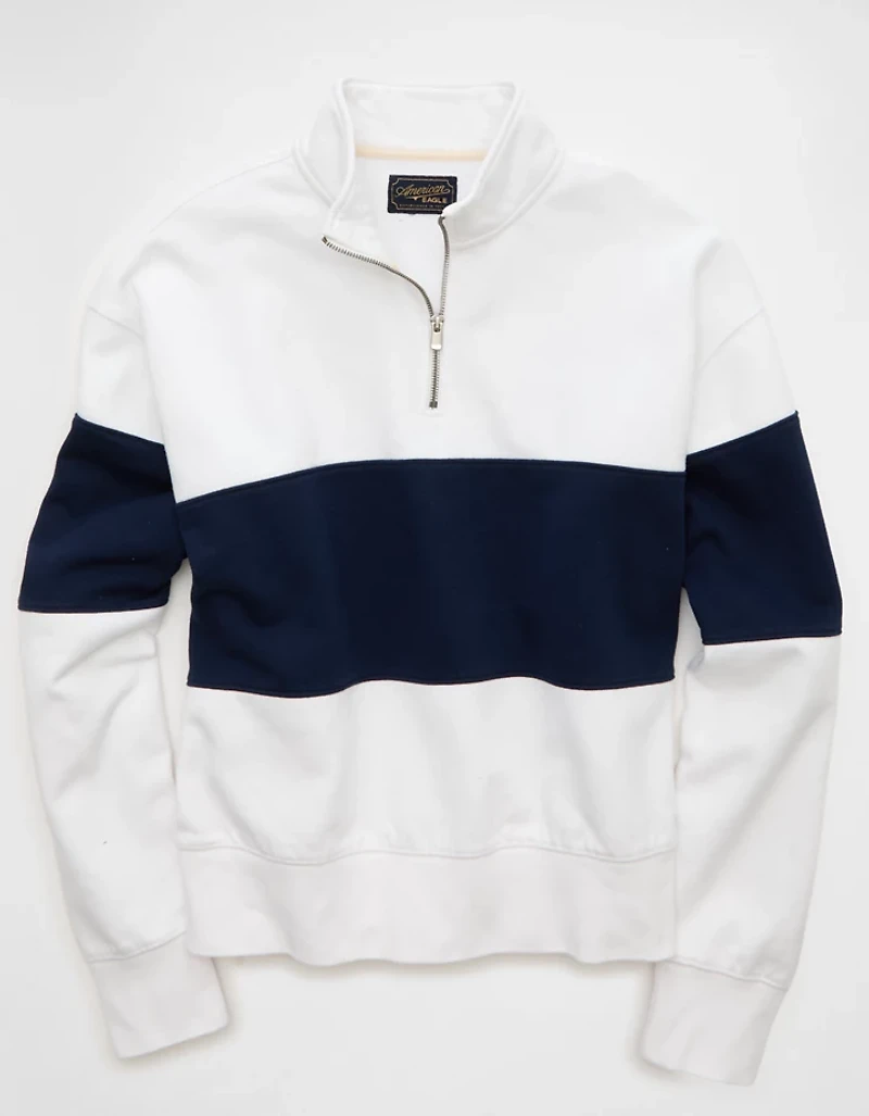 AE Colorblock Quarter-Zip Sweatshirt