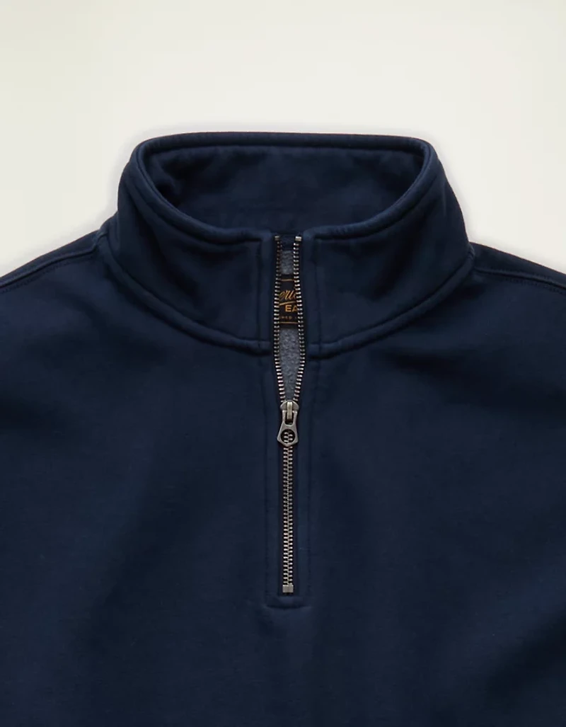 Chandail en molleton à fermeture glissière quart de longueur Luxe décontracté AE
