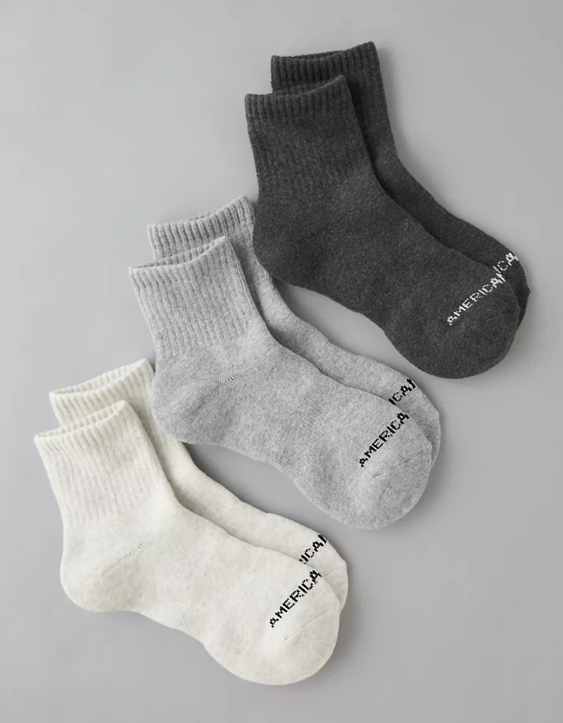 AE Quarter Crew Socks 3-Pack