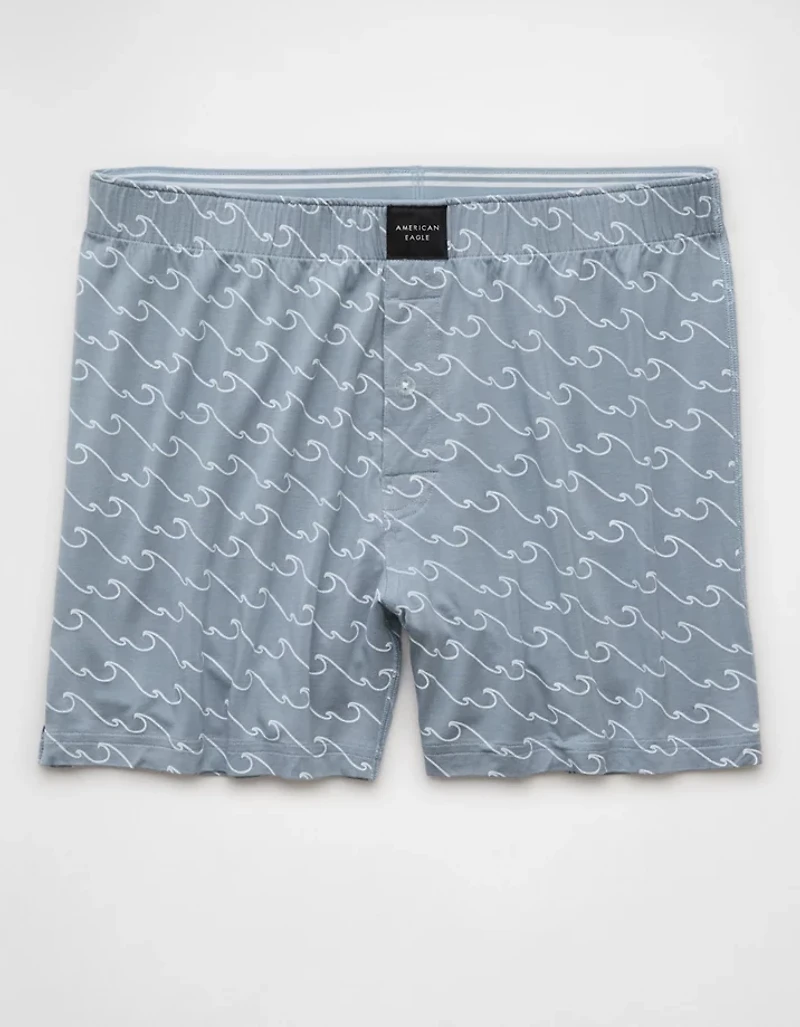AEO Men's Wavy Stripes Slim Knit Ultra Soft Boxer Short