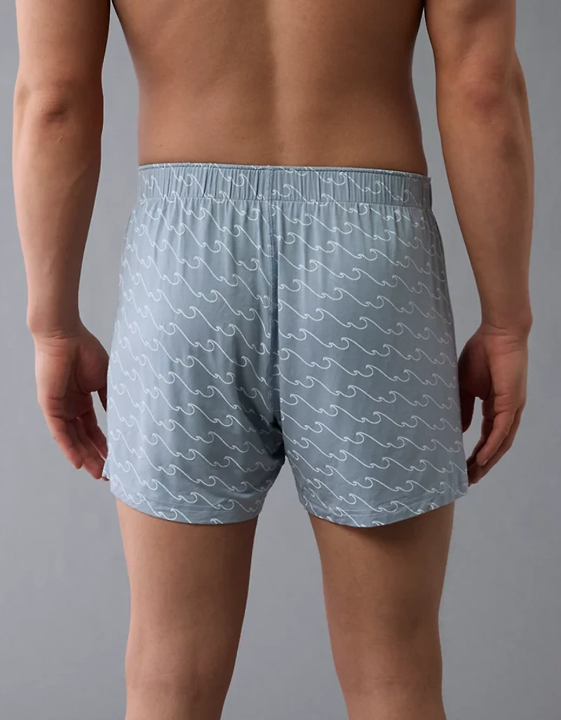 AEO Men's Wavy Stripes Slim Knit Ultra Soft Boxer Short