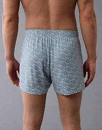 AEO Men's Wavy Stripes Slim Knit Ultra Soft Boxer Short