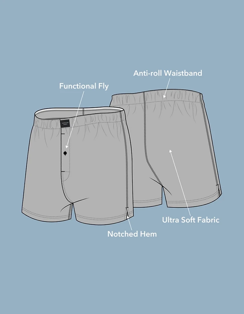 Caleçon boxeur en tricot ultradoux à coupe ajustée pour hommes AEO