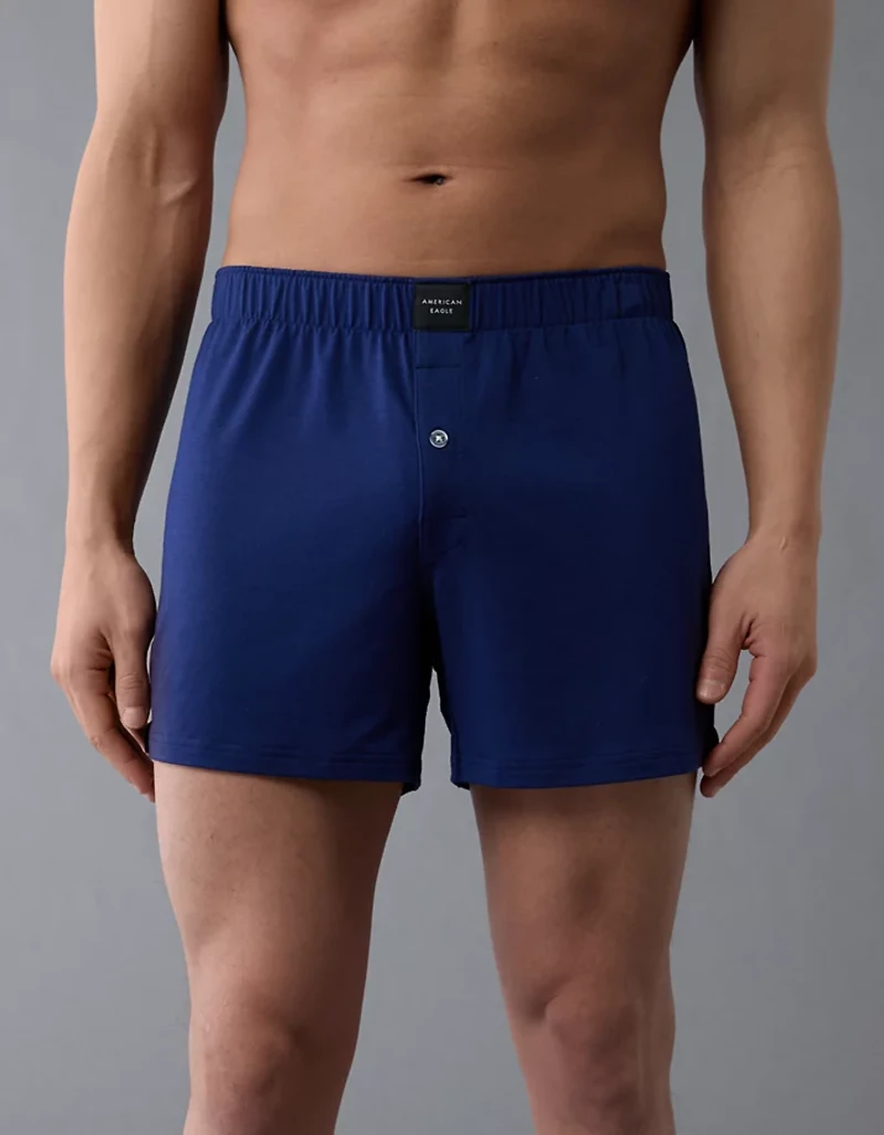 Caleçon boxeur en tricot ultradoux à coupe ajustée pour hommes AEO