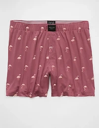 AEO Men's Flamingos Slim Knit Ultra Soft Boxer Short