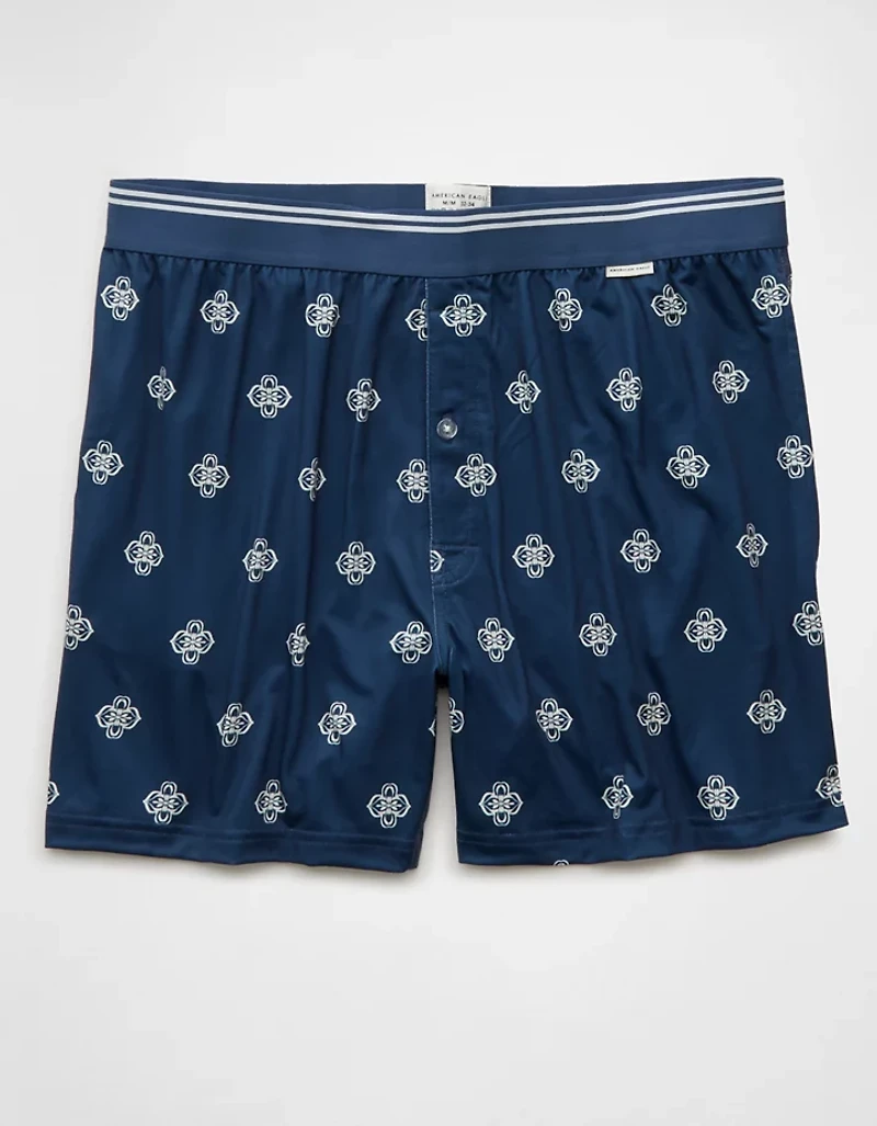 AEO Men's Patchwork Design Ultra Soft Pocket Boxer Short