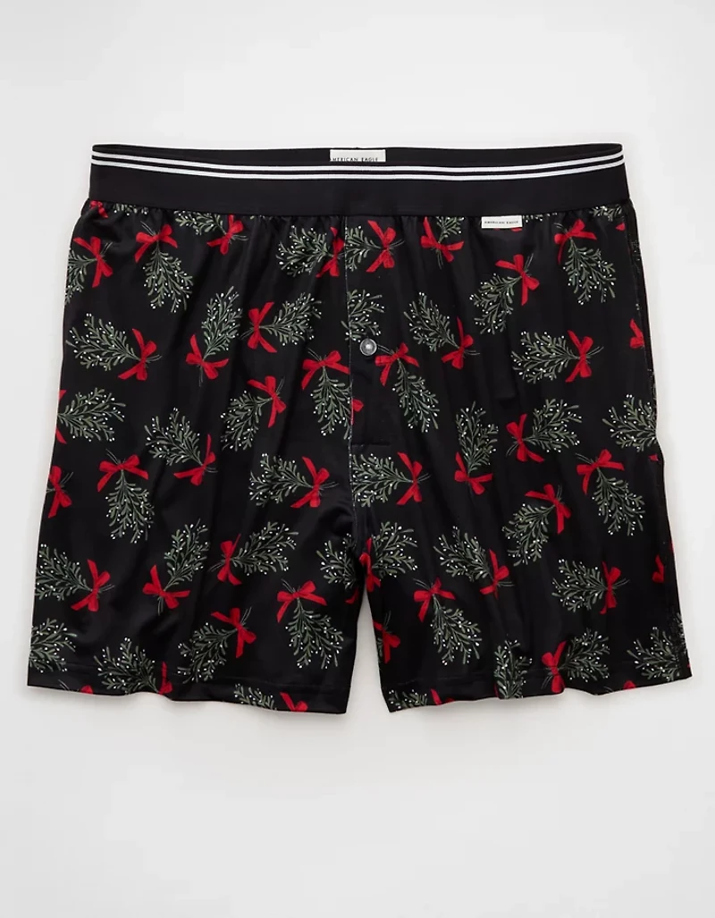 AEO Men's Ultra Soft Mistletoe Pocket Boxer Short