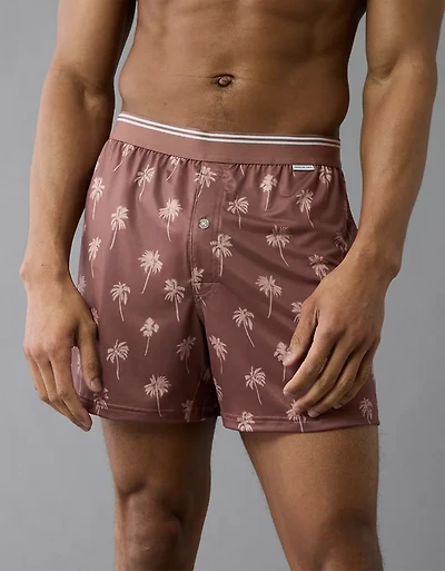 AEO Men's Palm Trees Ultra Soft Pocket Boxer Short