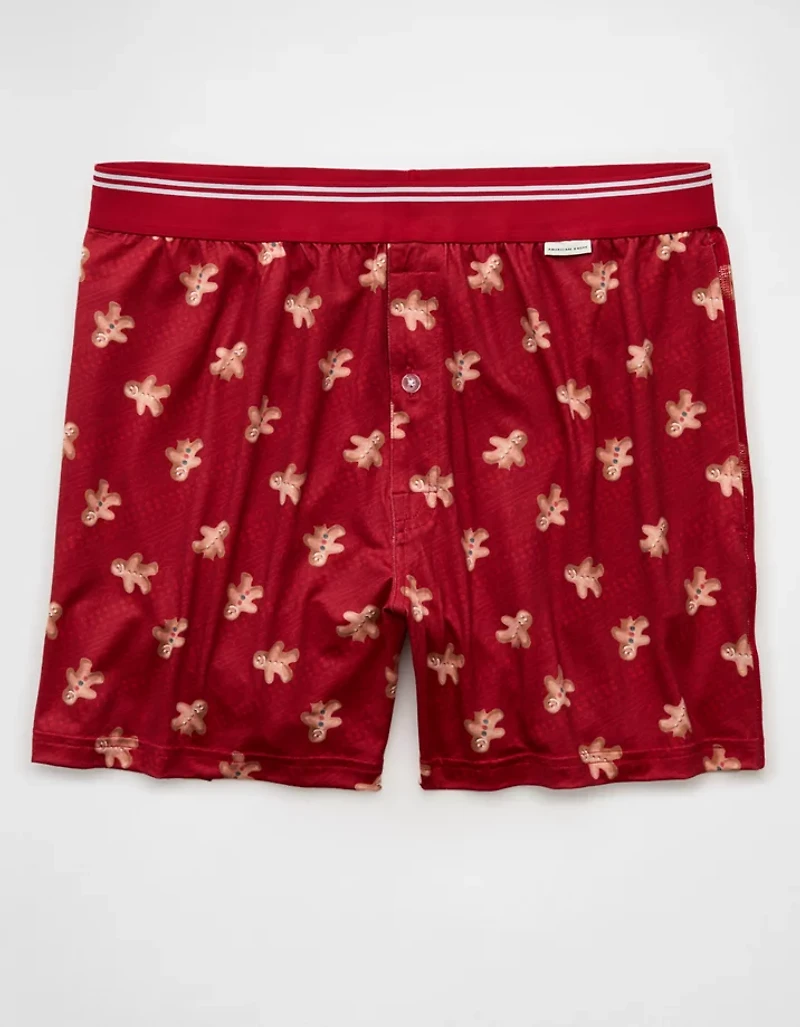 AEO Men's Ultra Soft Gingerbread Pocket Boxer Short