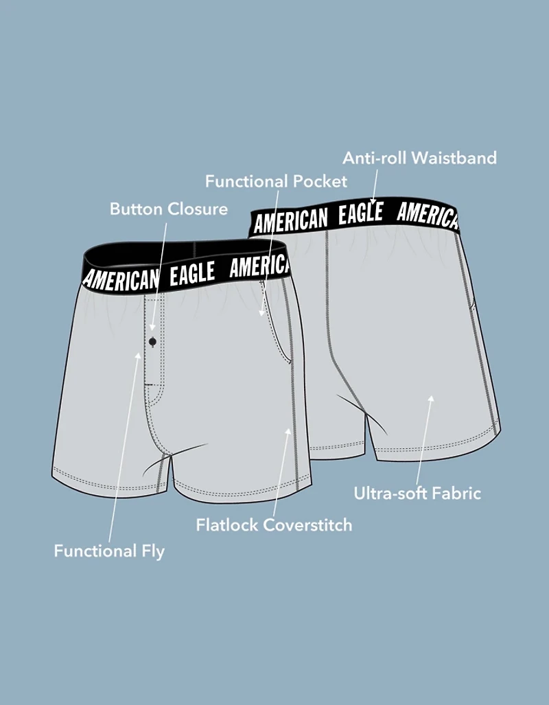 AEO Men's Flamingos Ultra Soft Pocket Boxer Short