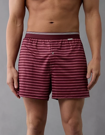 AEO Men's Striped Ultra Soft Pocket Boxer Short