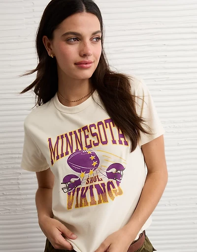 T-shirt à image NFL Vikings du Minnesota ancien petit ami AE