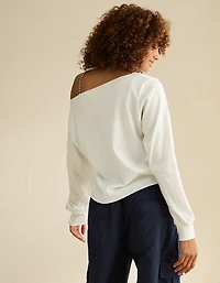 T-shirt à image épaules dénudées AE