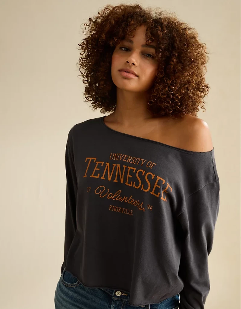 AE Off-the-Shoulder Graphic T-Shirt
