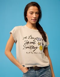 AE | Smiley® Cropped Graphic T-Shirt