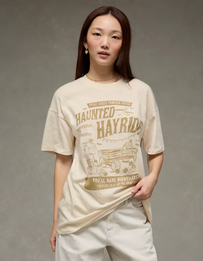 AE Oversized Halloween Graphic T-Shirt