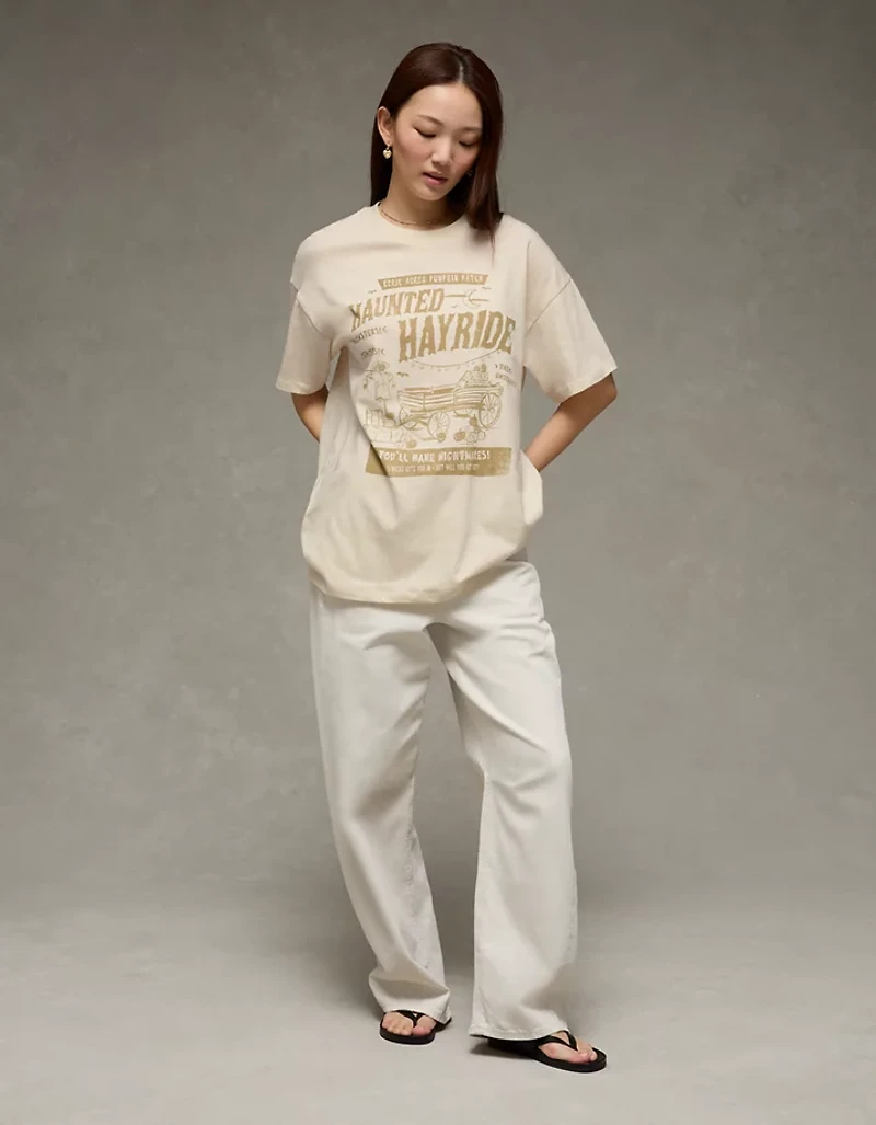 AE Oversized Halloween Graphic T-Shirt