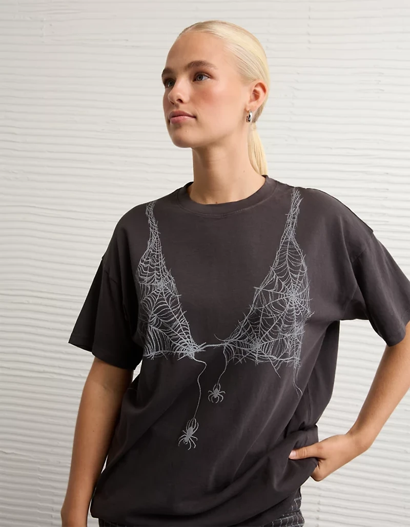 AE Oversized Halloween Graphic T-Shirt